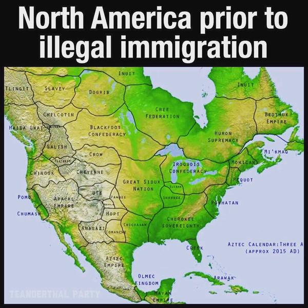 north america prior to illegal immigation