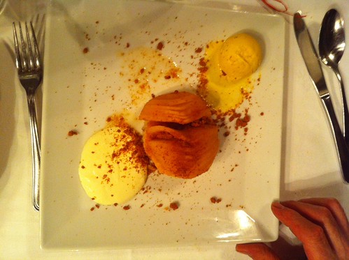 Tarte Tatin crême fraiche et glace vanille